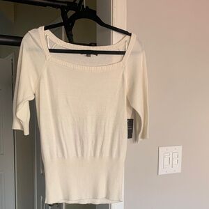 Jessica Cream Scoop Neck Sweater